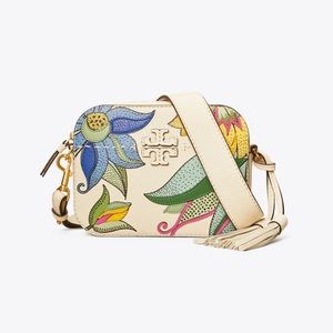 Tory Burch MCGRAW PIECED-LEATHER CAMERA BAG